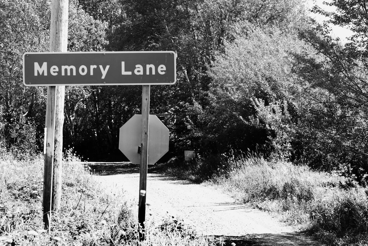 memory lane road sign