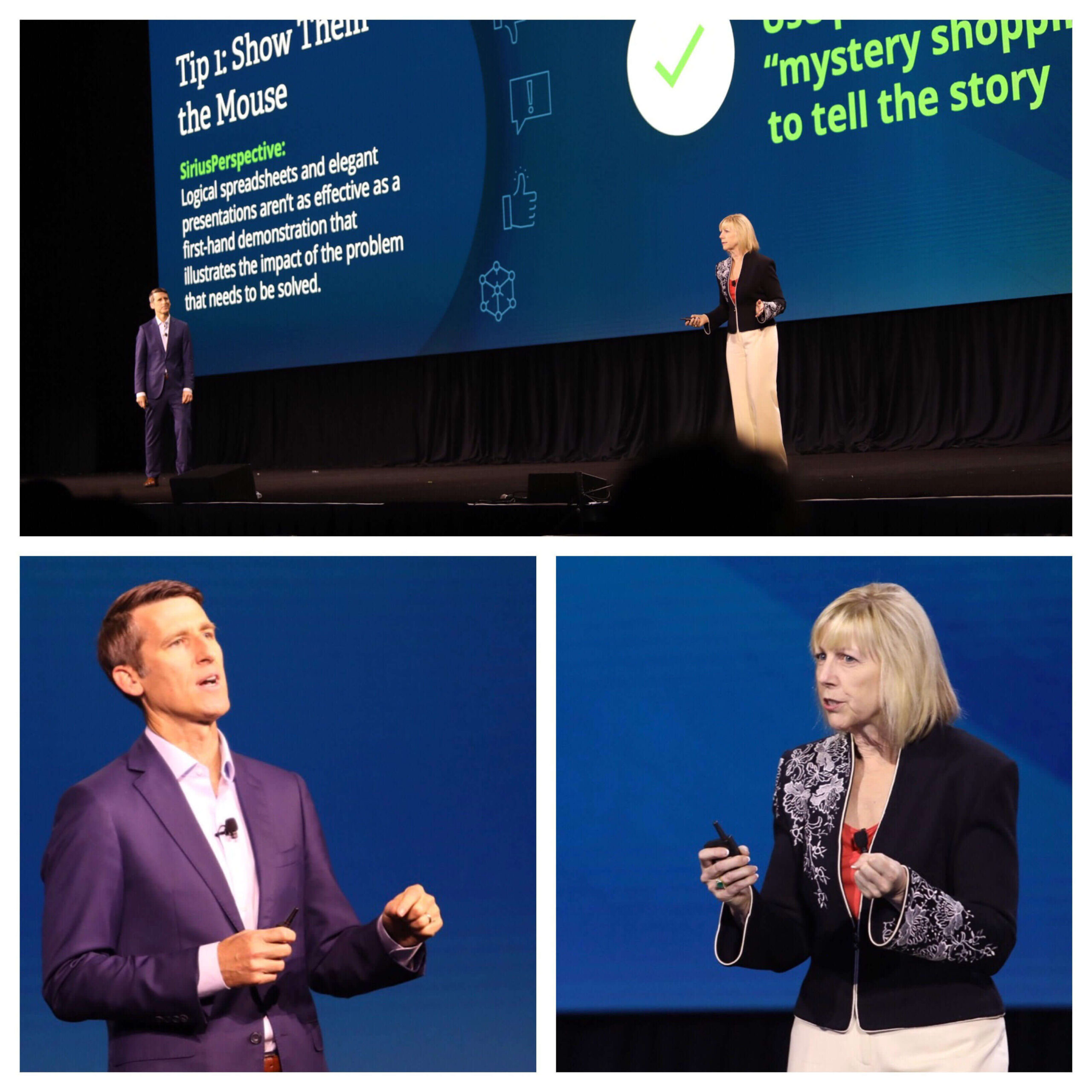 phil harrell and monica behncke on stage at Summit 2019