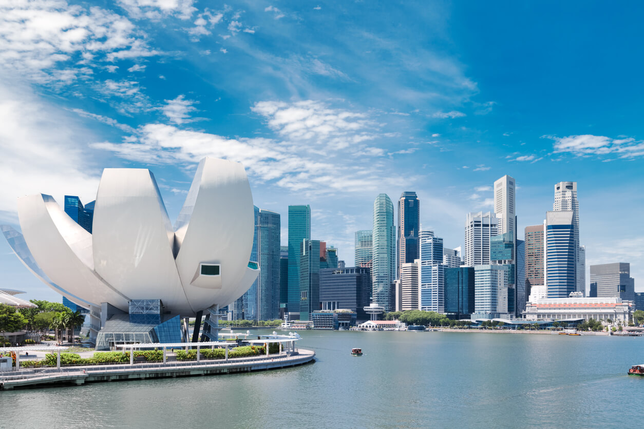 singapore skyline marina bay