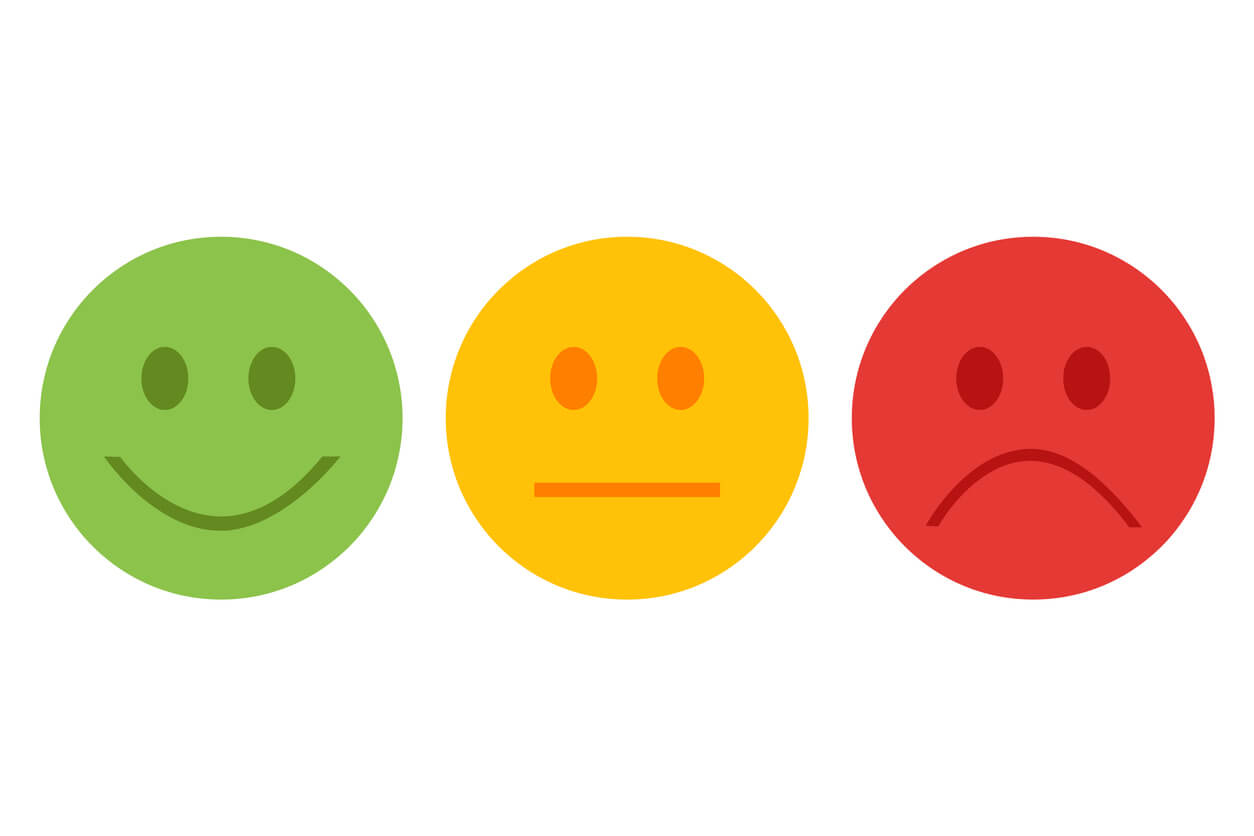 Feedback smiley icon set