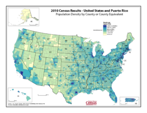 US population density by county