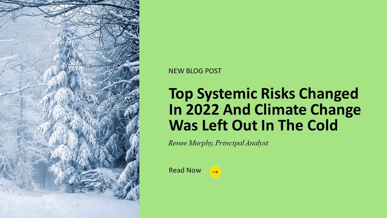 The Top Systemic Risks Changed In 2022, And Climate Change Was Left Out ...