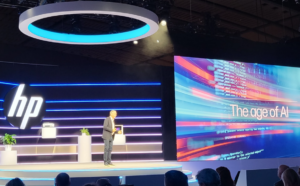 HP CEO Enrique Lores on stage at HP Amplify Partner Conference, March 2023