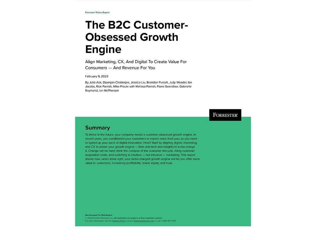 Report: The B2C Marketing Customer-Obsessed Growth Engine