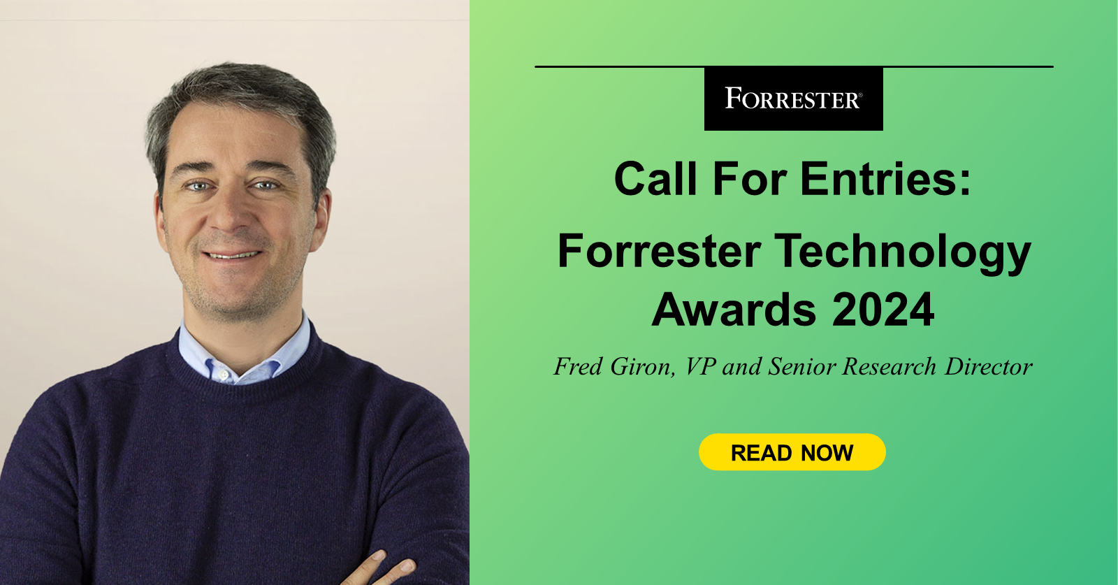 Call For Entries Forrester Technology Awards, 2024