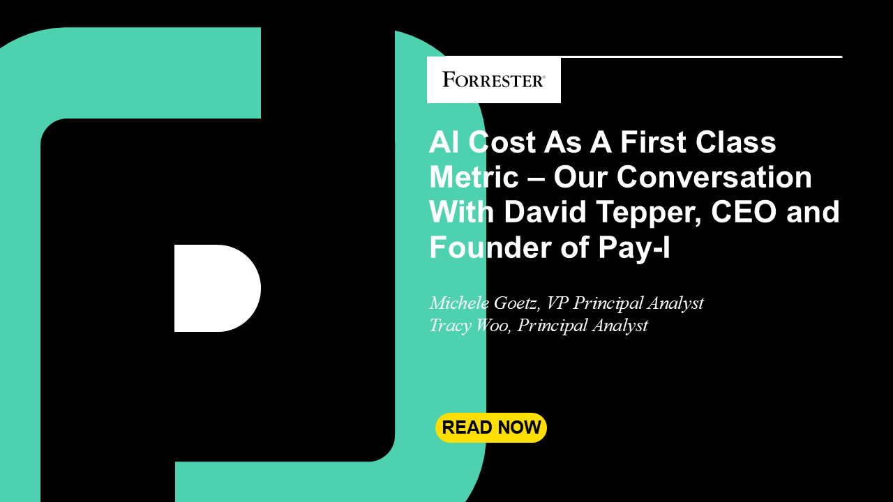 AI Price As A First Class Metric — Our Dialog With David Tepper, CEO and Founding father of Pay-I AI Price As A First Class Metric