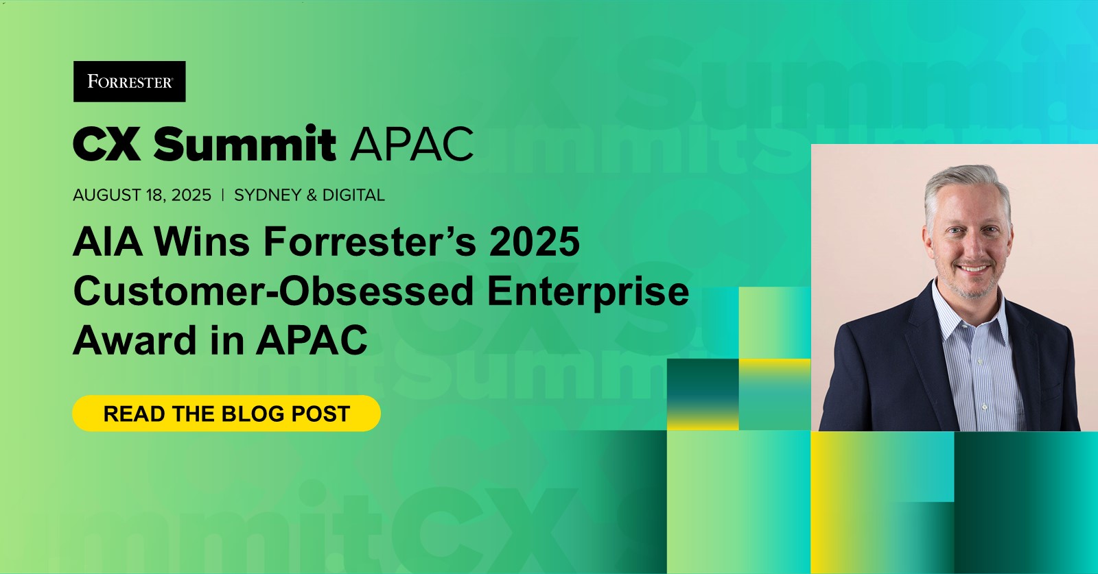 AIA Wins Forrester’s 2025 Customer-Obsessed Enterprise Award In APAC AIA Wins Forrester’s 2025 Customer-Obsessed Enterprise Award In APAC