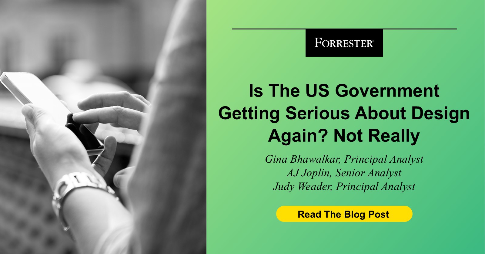 Is The US Authorities Getting Severe About Design Once more? Not Actually.