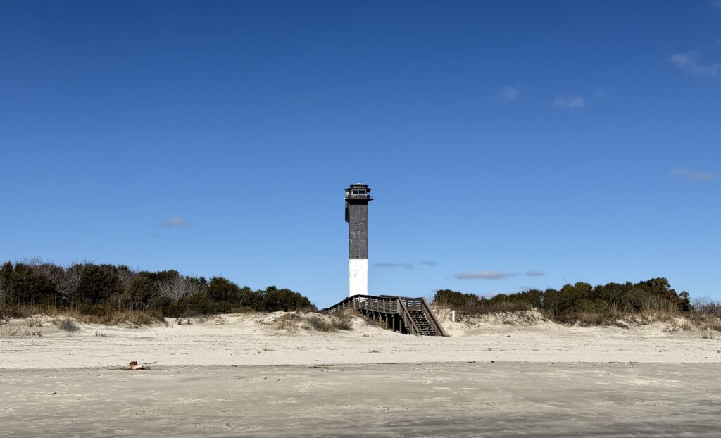 Charleston Light, also known as Sullivan's Island Lighthouse, is located on Sullivan's Island, South Carolina.