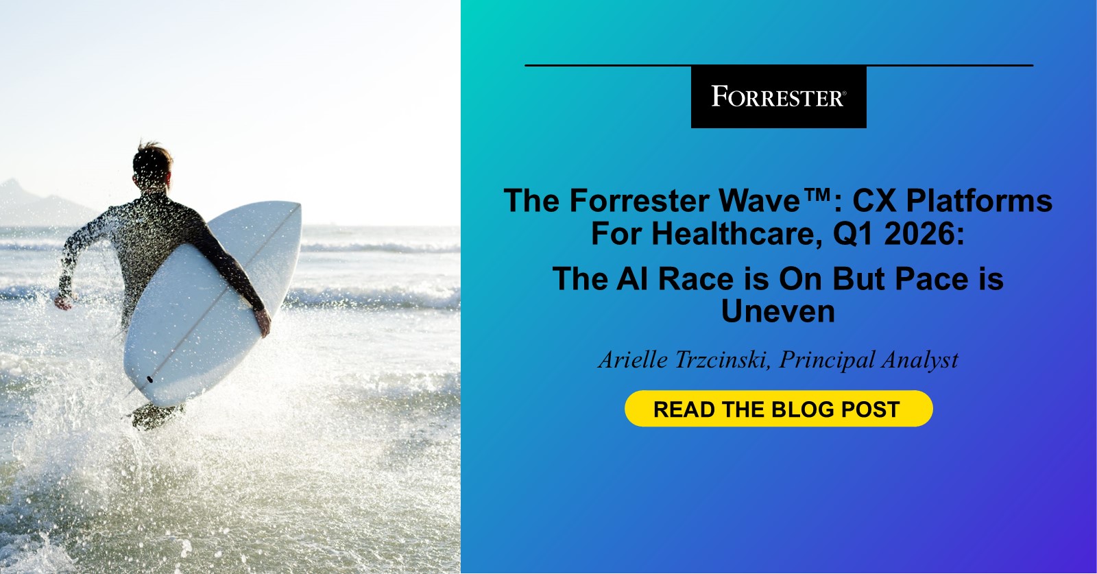 The Forrester Wave™: Customer Experience Platforms For Healthcare, Q1 2026: The AI Race Is On, But Pace Is Uneven