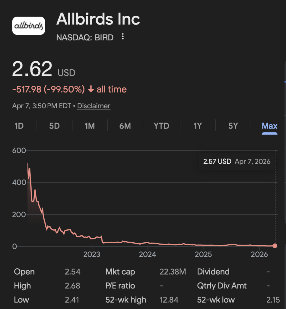 Bye Bye Birdie: The Rise And Fall Of Allbirds