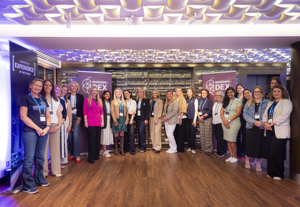 A photo of the attendees of the Women in DEX breakfast.