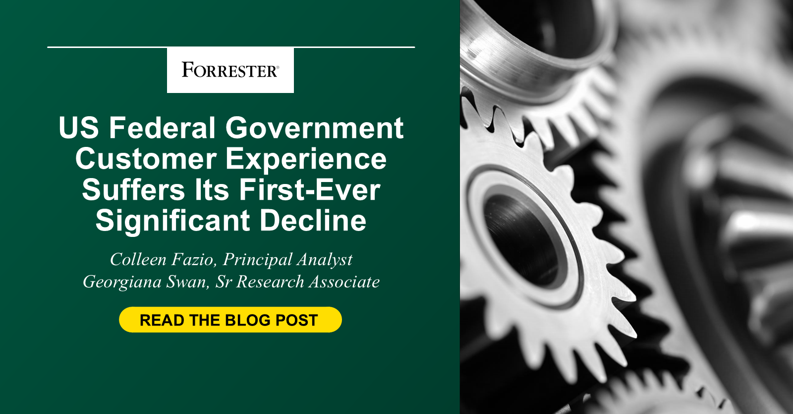 US Federal Government Customer Experience Suffers Its First-Ever Significant Decline