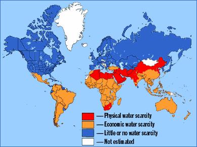 Map of water scarcity